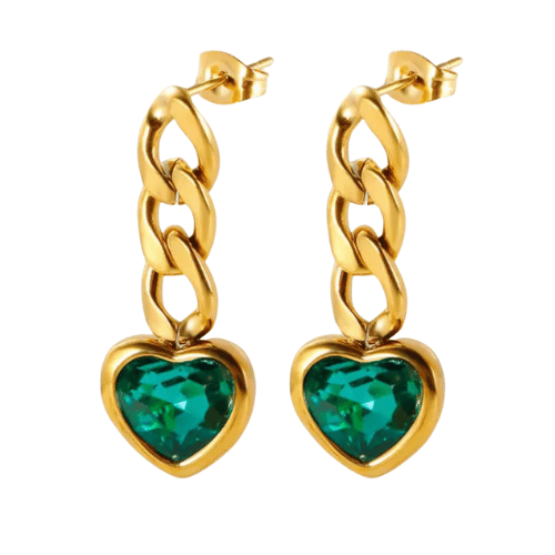 crush me earrings emerald