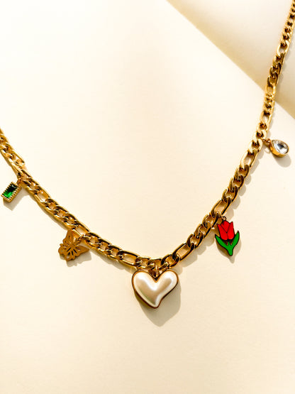 Heart Flower Neckless