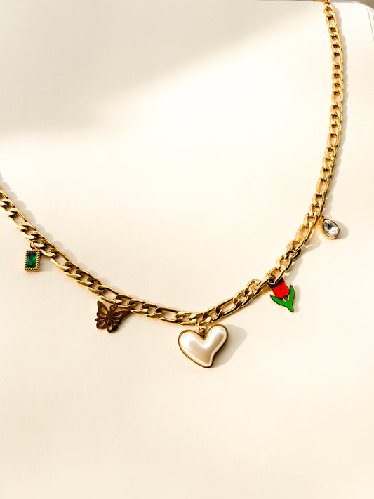 Heart Flower Neckless